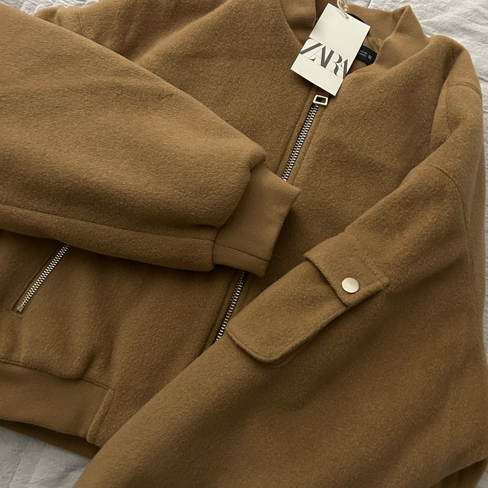 ZARA cropped fleece jacket